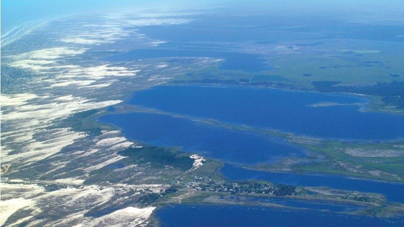 Vista aérea da Bacia Hidrográfica do Rio Tramandaí