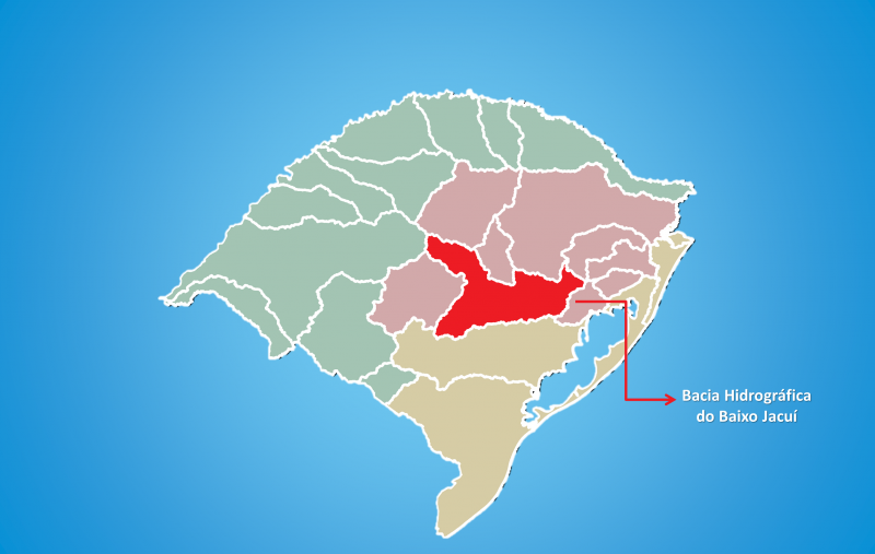 Localização da Bacia Hidrográfica do Baixo Jacuí