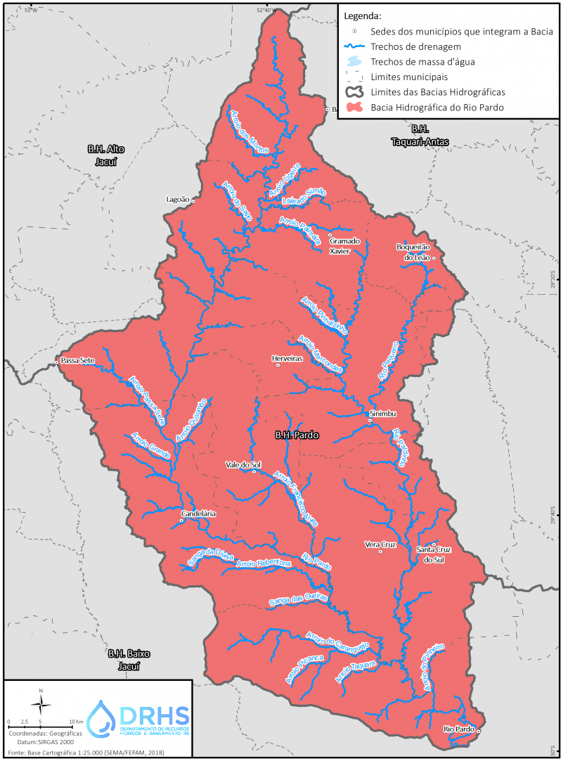 Mapa da Bacia Hidrográfica do Rio Pardo