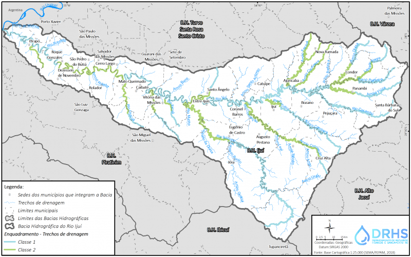 Mapa do Enquadramento da Bacia Hidrográfica do Rio Ijuí