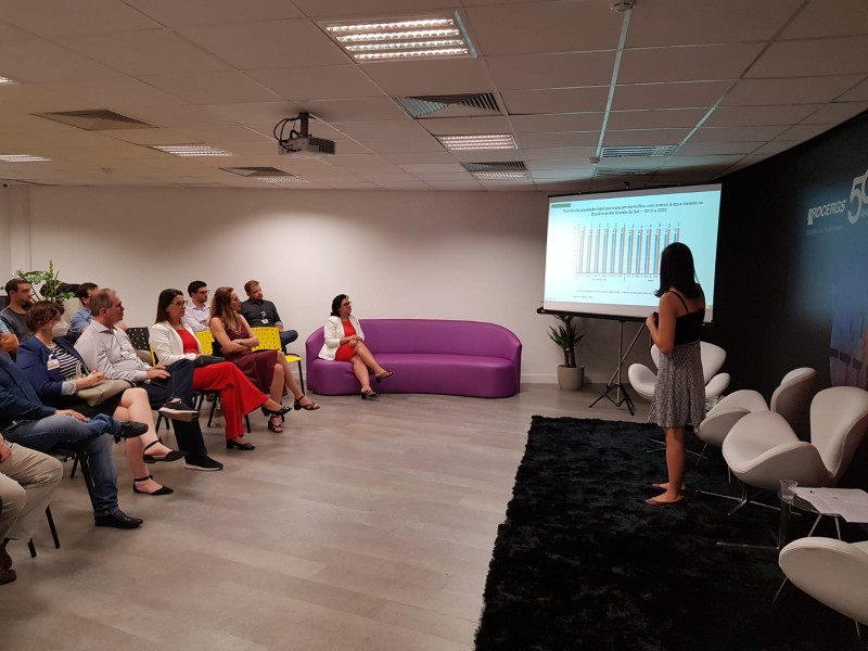A segunda apresentação foi sobre um estudo relacionado à ODS 13 – Ação Contra a Mudança Global do Clima.